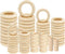 100 PCS Unfinished Natural Wooden Rings for Crafts, Wood Rings for DIY, Pendant Connectors, Jewelry Making, Macrame Supplies...
