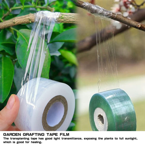 2Pcs Grafting Tape for Fruit Trees,Nursery Sealing PVC Stretchable Garden Parafilm Tape Plants Repair Budding Tape for Garden Tree Seedling...