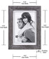 Malden International Designs Linear Rustic Wood Picture Frame, 5x7, Rough Gray...