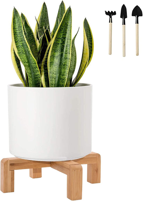Small Wood Plant Stand, Mid Century Modern Succulents Plant Pot Holder Decorative Planter Stand for Small Indoor Plants (Natural)...