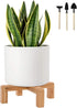 Small Wood Plant Stand, Mid Century Modern Succulents Plant Pot Holder Decorative Planter Stand for Small Indoor Plants (Natural)...