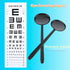 6 Pcs Black Handheld Eye Occluder, Plastic Vision Optics Optometry Instrument for Eye Chart Exam Vision Test...