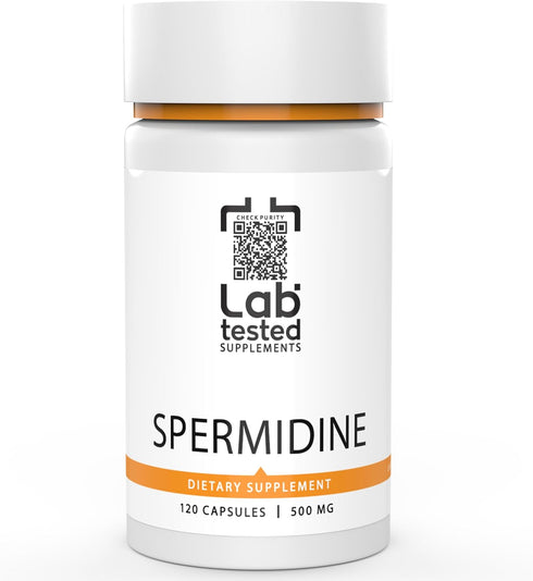 Spermidine 3HCL Supplement - 120 10mg capsules - 3rd Party COA's provided with every lot# - Spermidine Trihydrochloride...