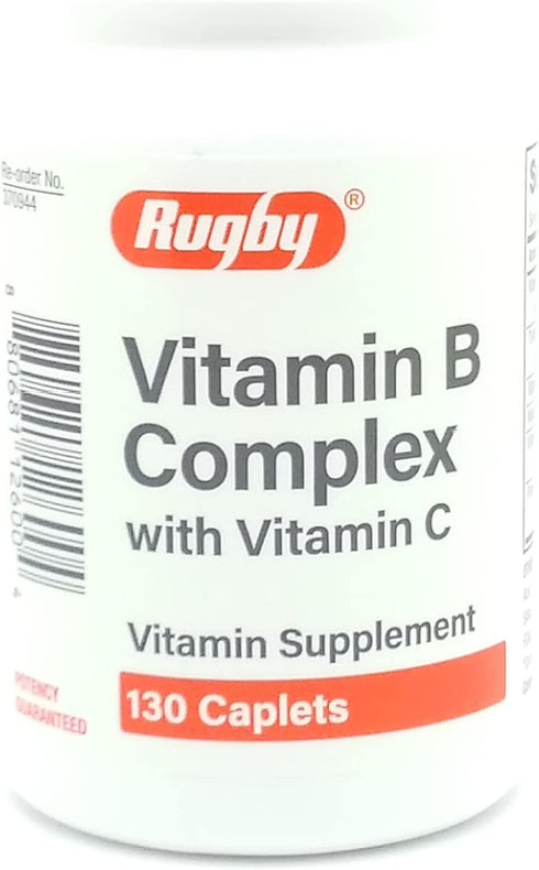 Rugby Vitamin B Complex with Vitamin C Vitamin Supplement 130 Caplets...