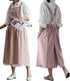Cotton Pleated Apron Retro Waterdrop Proof Garden Cleaning Pinafore Dress...
