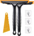 Shower Glass Door Squeegee, Silicone Squeegee with Anti-Break Handle for Bathroom Door, Tile, Glass Cleaning Tools and Window Film Installation. I...