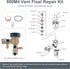 2 pack 800M4 Vent Float Repair Kit for Watts 1" 800QT Backflow Valve, Repalce 0887715 887715 RK 800M4-FR-V1 Pressure Vacuum Breaker...