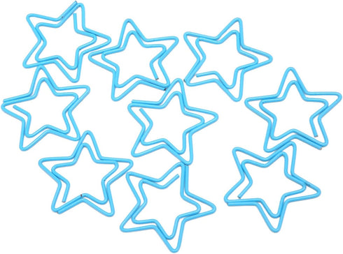 Star Paper Clips, 100pcs Blue Star Paper Clips Bookmarks Cute Paper Clips Small Paperclips for Office School Paper Files Organizing...