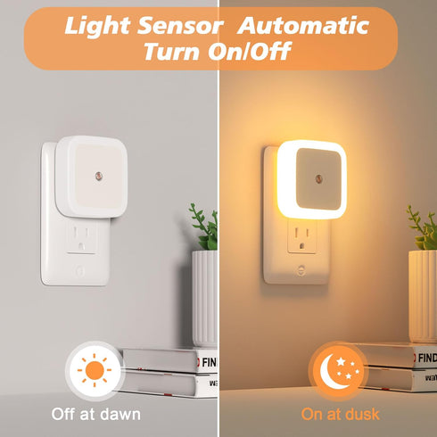 Sujeet Night Light, Night Lights Plug into Wall 4-Pack, Nightlight Plug in Night Light, Dusk to Dawn Night Lamp Led Night Light for Kids Bedroom, ...