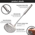 Slotted Spoon Stainless Steel For Cooking Deep Frying Metal Skimmer Spider Strainer Ladle Heavy Duty Professional Long Handle...