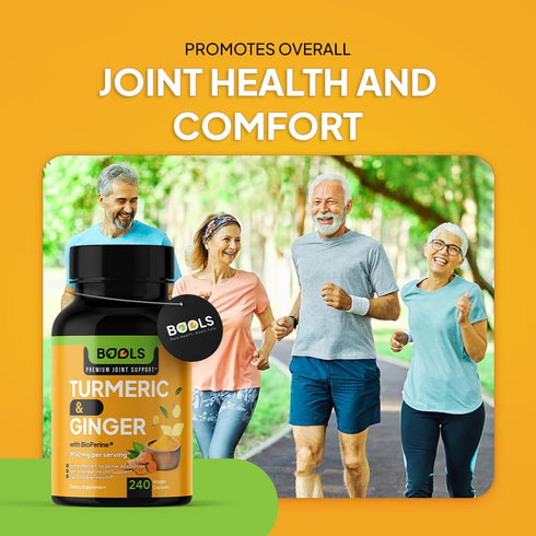 Turmeric Curcumin Supplement with BioPerine & Ginger, Turmeric Curcumin with Black Pepper 1950mg for Max Absorption Joint Support- Non-GMO Turmeri...