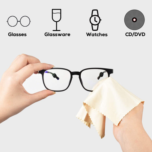 waka 10 Pack Upgraded Microfiber Cleaning Cloth, 6x7 Lint Free Cloth for Eyeglasses, Camera Lens, Cell Phones, LCD Screens, Computers, CD DVD, Eye...