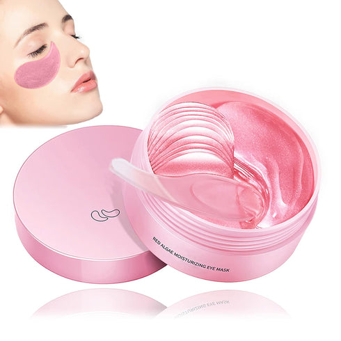 Eye Mask 60 pcs,Pink Collagen Under Eye Patches,Puffy Eyes and Dark Circles Treatments,Improve Reduce Under Eye Bags Smooth Wrinkles and Lighthen ...