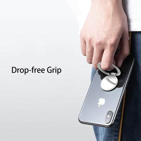 Upgraded World's Slimmest Phone Ring Holder, Tomorotec Ultra Thin Cell Phone Ring Stand Magnetic Car Mount Hook Matte Center Compatible for iPhone...