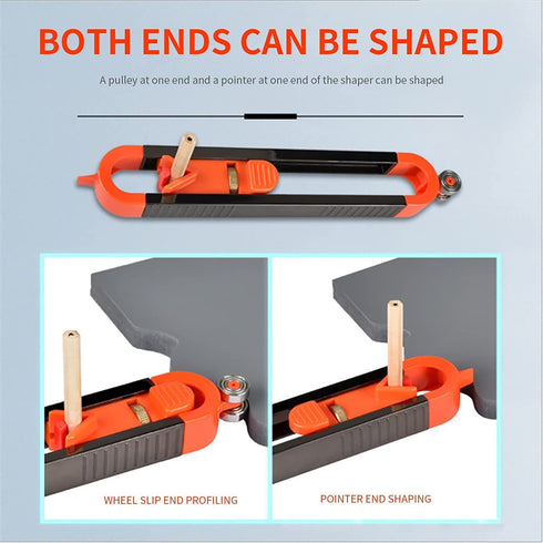 Contour Gauge Scribe Tool,Baowox Precise Profile Gauge Tool with Lock for Pencil Woodworking Edge Corner Measuring Profile Duplicator...
