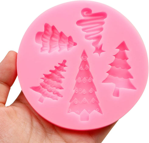Christmas Tree Fondant Cake Silicone Mold 1 Pcs for Cake Decoration Candy Sugar Cupcake Topper Cake Polymer Clay Crafts Epoxy Resin...