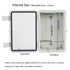 ABS Plastic Dustproof Waterproof IP65 Junction Box Hinged Shell Universal Electrical Project Enclosure Gray, with PC Transparent Clear Cover 5.9 x...