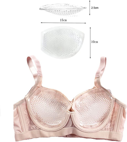 Uniquely Thickening Breathable Silicone Breast Enhancers Perforated Bra Insert Pad Swimwear Push up Booster Pads...