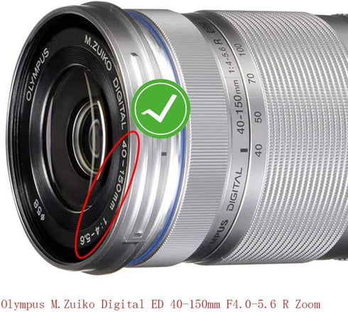 58mm Lens Cap Cover for Olympus M.Zuiko 40-150mm f/4.0-5.6 R Micro(Not for 40-150mm F2.8 PRO) ED Digital Zoom Lens,M.Zuiko Digital 75-300mm 1:4.8-...