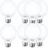 comzler 8 Pack Bathroom Light Bulbs 5000K Daylight, 60 watt Equivalent Light Bulb, E26 Medium Base, G25 LED Globe Light Bulbs for Bathroom Vanity ...