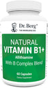 Dr. Berg Natural Vitamin B1 B6 B12 Complex - Allithiamine Vitamin B1 Supplement with 8 Essential Vitamin B Complex for Men & Women Including Thiam...