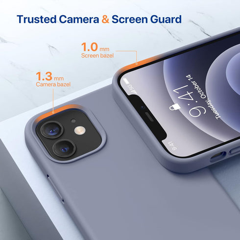 Miracase Compatible with iPhone 12 Case and iPhone 12 Pro Case, Liquid Silicone Gel Rubber Full Body Protection Shockproof Drop Protection Phone C...