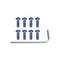 X AUTOHAUX 8pcs M5x0.8 Round Head Car Steering Wheel Screw Bolts Taper with Wrench Colorful...