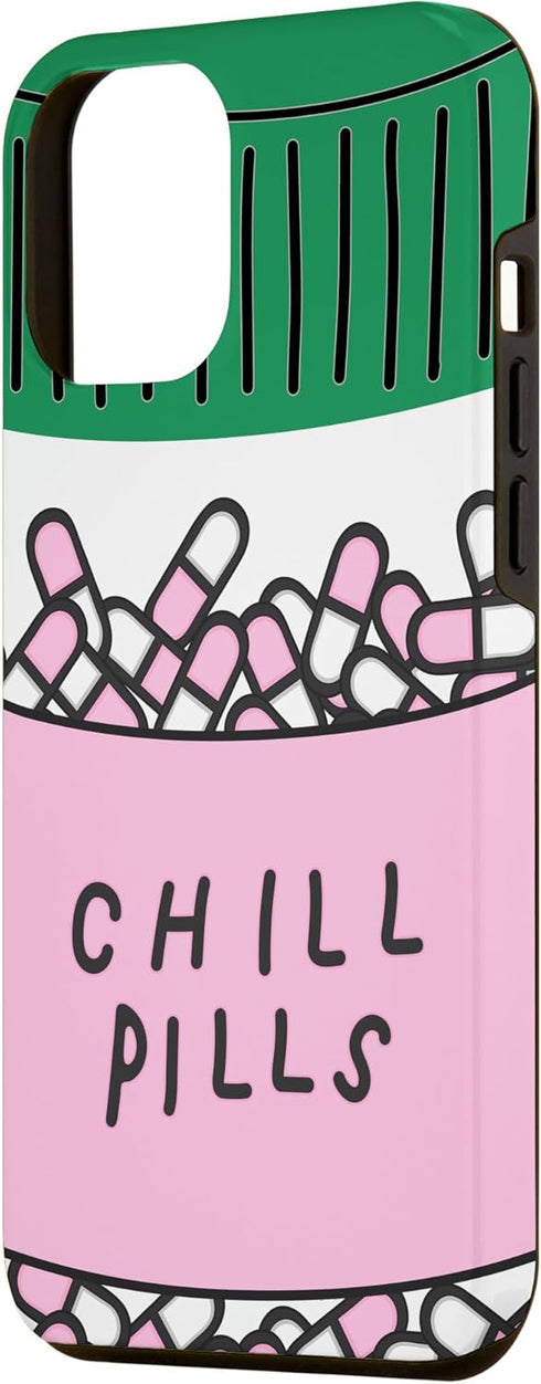 iPhone 15 Plus Chill Pills Aesthetic Cartoon Cool Fun Kawaii Phone Case Case...