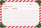 50 Double-Sided 4x6 Recipe Cards with Red Stripe and Christmas Holly Design - Perfect for Christmas Recipes...