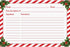 50 Double-Sided 4x6 Recipe Cards with Red Stripe and Christmas Holly Design - Perfect for Christmas Recipes...