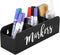 MyGift Whiteboard Marker Holder, Black Acrylic Wall Mounted or Tabletop Dry Erase Marker/Eraser/Cleaner Caddy with Cursive MARKERS Label...