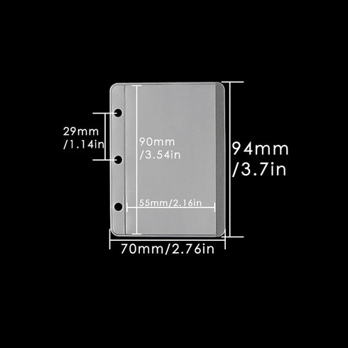 12pcs Mini Binder Pockets Frosted 3 Holes Budget Cash Envelopes for Budgeting, Binder Pouch Loose Leaf Sheet Protectors PVC Zipless Budget Envelop...