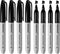 Black Permanent Markers, 8 Pack Fine Tip Black Marker Pens,Water Resistant Marking Pens for Office & School Supplies...
