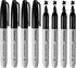 Black Permanent Markers, 8 Pack Fine Tip Black Marker Pens,Water Resistant Marking Pens for Office & School Supplies...
