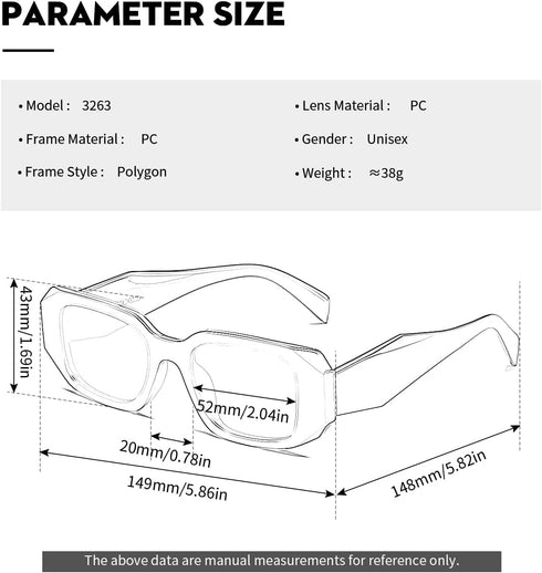 Trendy Rectangle Sunglasses Womens Men Fashion Classic Sun glasses Retro Shades...