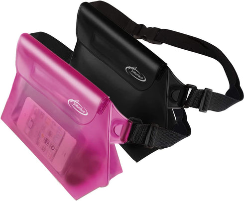 AiRunTech Waterproof Pouch with Waist Strap (2 Pack) | Adjustable Waterproof Dry Fanny Bag for Boating Swimming Kayaking Surfing | Beach Cruise Tr...