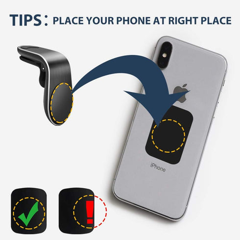 Magnetic Phone Car Mount Air Vent Phone Car Mount Universal Car Cellphone Holder Strong Magnetic Mount for Any Smartphone 2 Pack......
