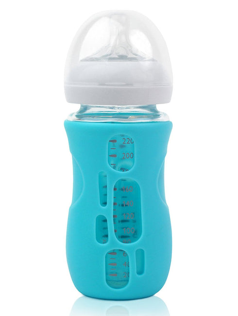 Olababy Silicone Sleeve for Avent Natural Glass Baby Bottles (8 oz, Blue)...