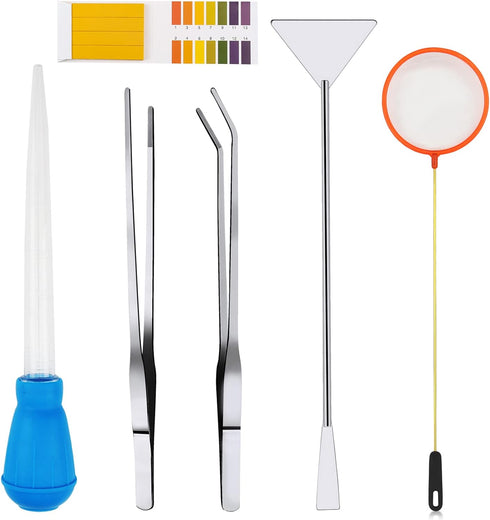 Fish Tank Cleaning Tools, 6 pcs Aquarium Cleaning Tools, Feeder Tools Kit, Aquarium Plants Cleaner, Algae Scraper for Glass Aquariums...