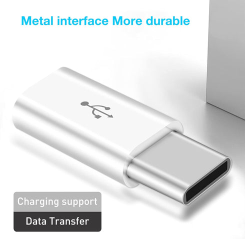 10 Pack Micro USB to USB C Adapter,USB Type C Adapter Convert Connector Compatible with All USB-C Phone Tablet Laptop PC (White)...