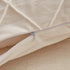 JAUXIO Diamond Pinch Pleated Crystal Velvet Pillowcases 2 Pack Solid Pintuck Throw Cushion Cover for Home Decor Hidden Zipper Closure (Cream, Stan...