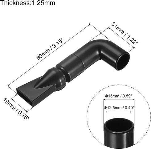 uxcell Aquarium Nozzle Plastic Pump Nozzles Water Outlet Return Pipe Plumbing Fitting Black 15mm/0.59" OD 1Pcs...