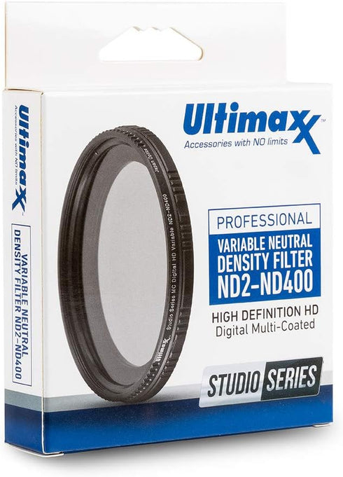 46mm ND Filter Ultimaxx 46mm ND2-ND400 Fader Variable Neutral Density Adjustable Lens Filter Dynamic ND Filter Optical Glass...