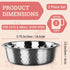 2pcs Stainless Steel Dog Bowls, Hammered Thickened Metal Dog Bowl Feeding or Water Bowls for Small/Medium/Large Sized Dogs & Cats Stackable Metal ...