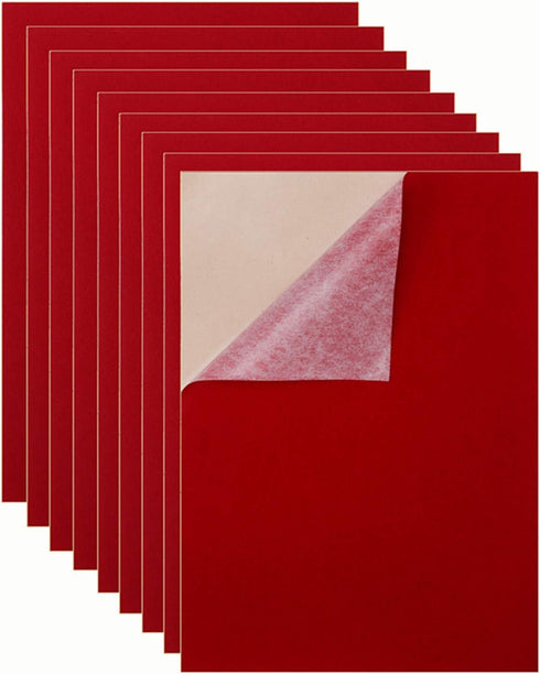 Mesheshe 10PCS Self Adhesive Felt, DIY Self Adhesive Fabric for Art & Crafts, Peel and Stick Felt for Drawer/Jewelry Box Felt Liner, A4 Size (8.3"...