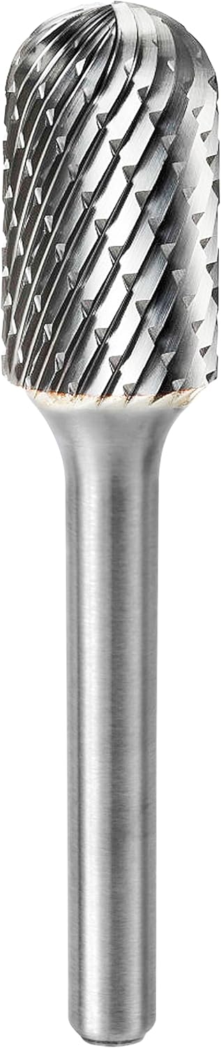 1 Pc Head 1/2" Carbide Burr Set 1/4 Shank Die Grinder Bits Drill Bits Grinding Bits for Metal Rotary Tool Attachment Accessories Rasp Weld Wood St...