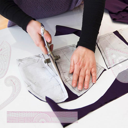 9 Styles Clear Metric Sewing Ruler Set, Plastic Sew French Curve Ruler for Designers, Pattern Maker, Sewing Templates...