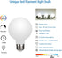6 Pack G25/G80 Globe LED Bulb, Natural White 4000K Dimmable LED Globe Bulb, 5W Equivalent 40W LED Globe Light Bulbs, CRI 90+, Milky Glass, LED Bul...