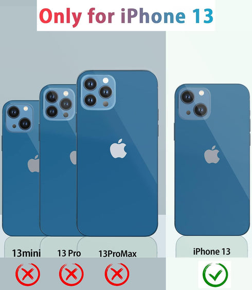 for iPhone 13 Case Waterproof Shockproof Dustproof Full-Body Sturdy with Camera Lens Protector and Built-in Screen Protector,Underwater Full Seale...