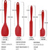 Silicone Spatula Set, Rubber Cooking Utensil Set 4-Piece, Heat Resistant Seamless Turner Spatulas for Nonstick Cookware, Dishwasher Safe, Red...